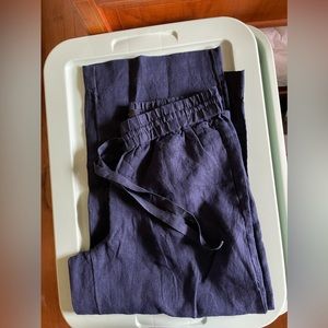 NWT JCrew Petite Wide-Leg Seaside Pant in Linen